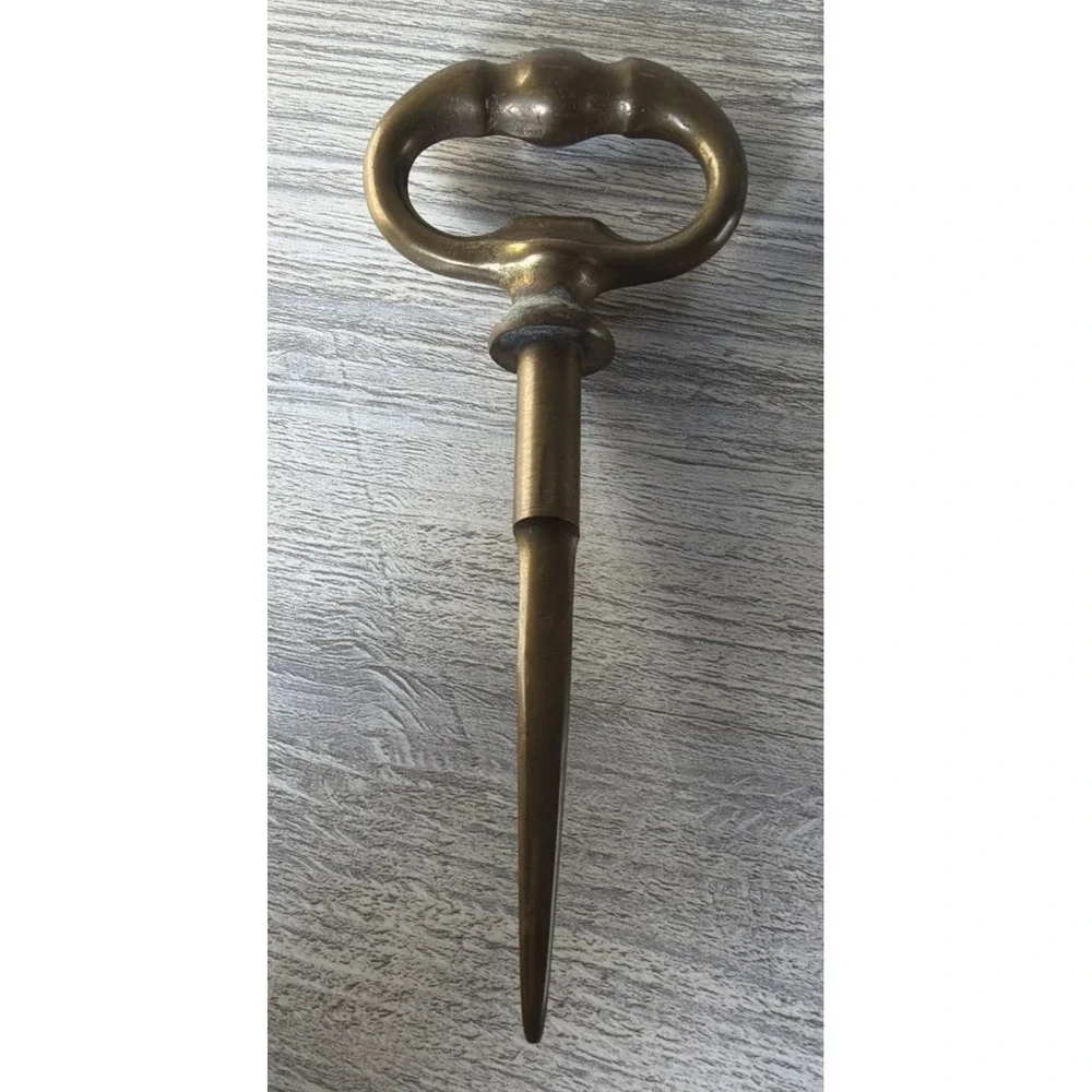 Antique Solid Brass Cask Tap Barrel Spile Vent Pin Beer Wine Punch Tool 6